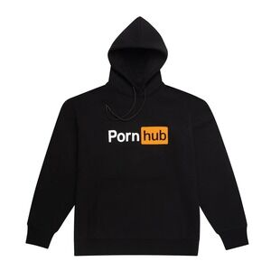 Pornhub Official Logo Hoodie Black Mens Sweatshirt Streetwear